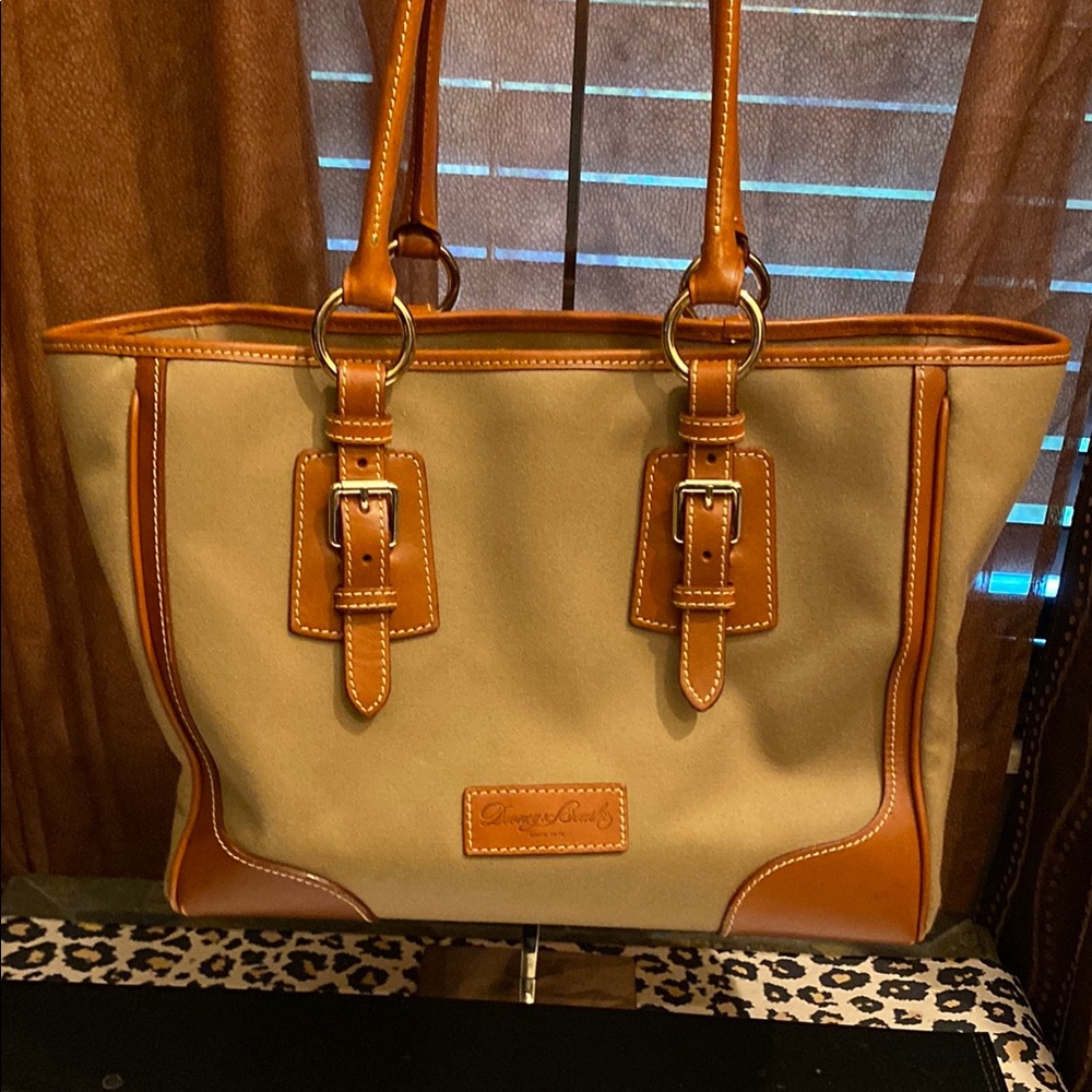 Dooney & Bourke Tan and Brown Tote Bag